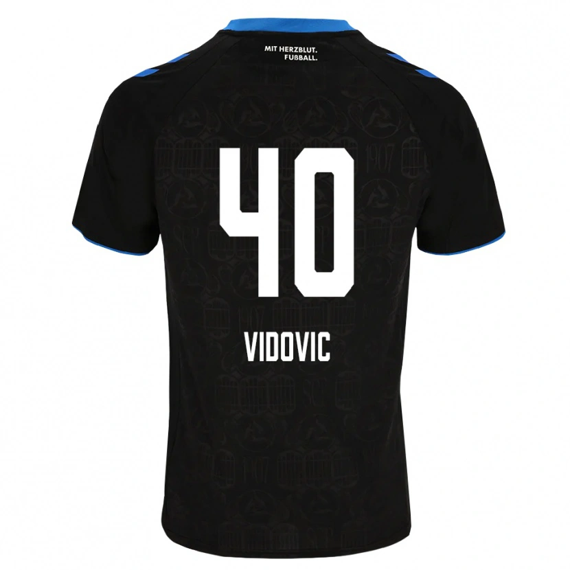 Danxen Mulher Camisola Gabriel Vidovic #40 Preto Branco Vermelho Principal 2026/27 Camisa