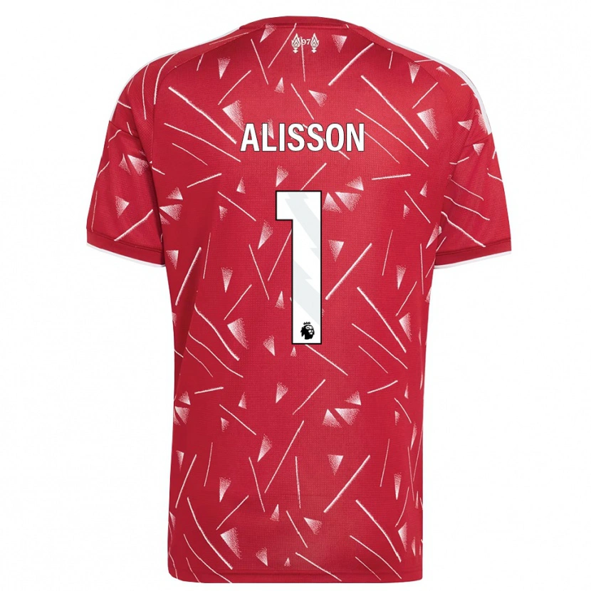 Danxen Criança Camisola Alisson Ramses Becker #1 Branco Vermelho Principal 2026/27 Camisa