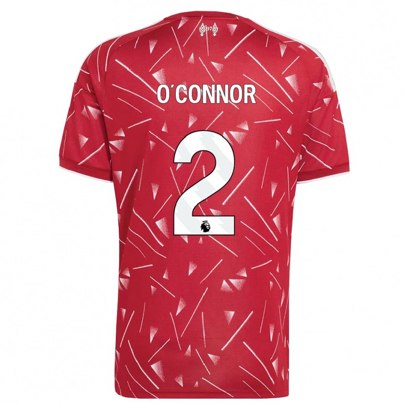 Danxen Criança Camisola Oliver O'connor #2 Branco Vermelho Principal 2026/27 Camisa