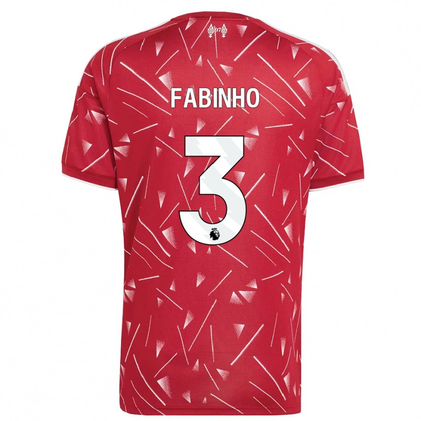 Danxen Criança Camisola Fabinho #3 Branco Vermelho Principal 2026/27 Camisa