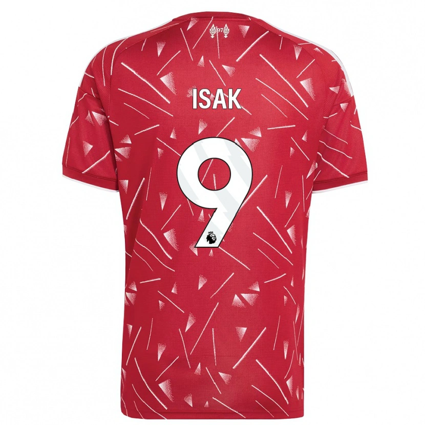 Danxen Criança Camisola Alexander Isak #9 Branco Vermelho Principal 2026/27 Camisa