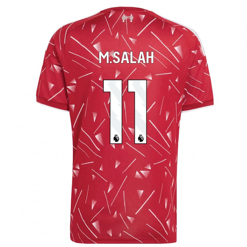 Danxen Criança Camisola Mohamed Salah #11 Branco Vermelho Principal 2026/27 Camisa