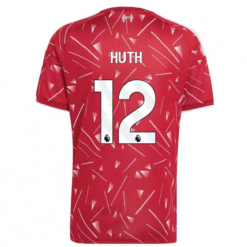 Danxen Criança Camisola Charlie Huth #12 Branco Vermelho Principal 2026/27 Camisa