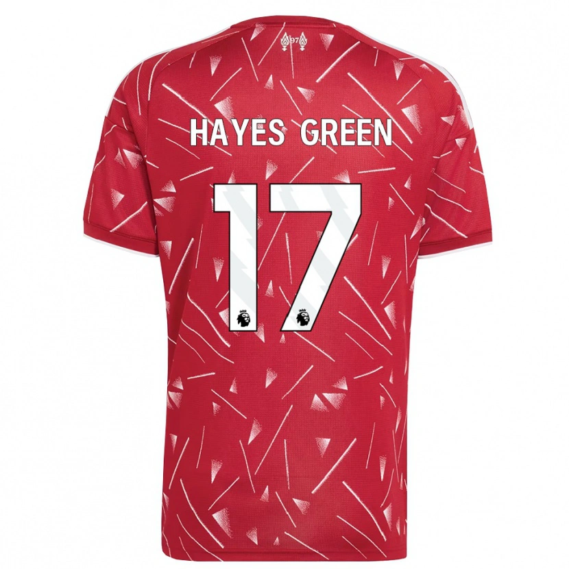 Danxen Criança Camisola Charlie Hayes-Green #17 Branco Vermelho Principal 2026/27 Camisa