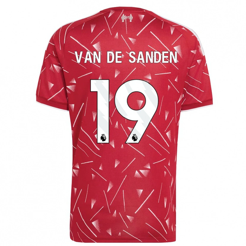 Danxen Criança Camisola Shanice Van De Sanden #19 Branco Vermelho Principal 2026/27 Camisa