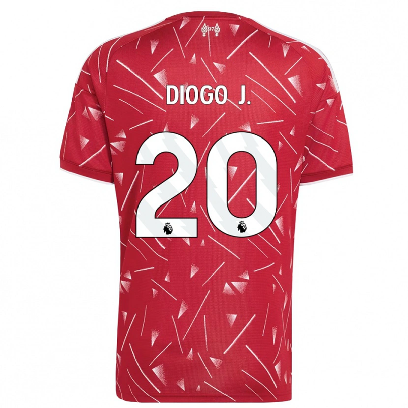 Danxen Criança Camisola Diogo Jota #20 Branco Vermelho Principal 2026/27 Camisa