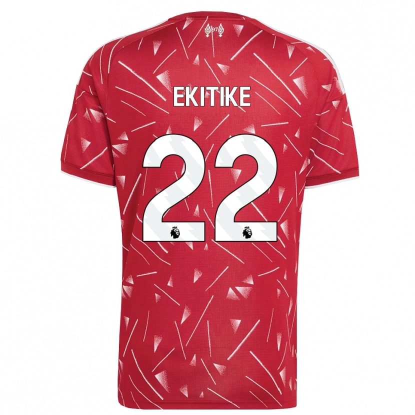Danxen Criança Camisola Hugo Ekitiké #22 Branco Vermelho Principal 2026/27 Camisa
