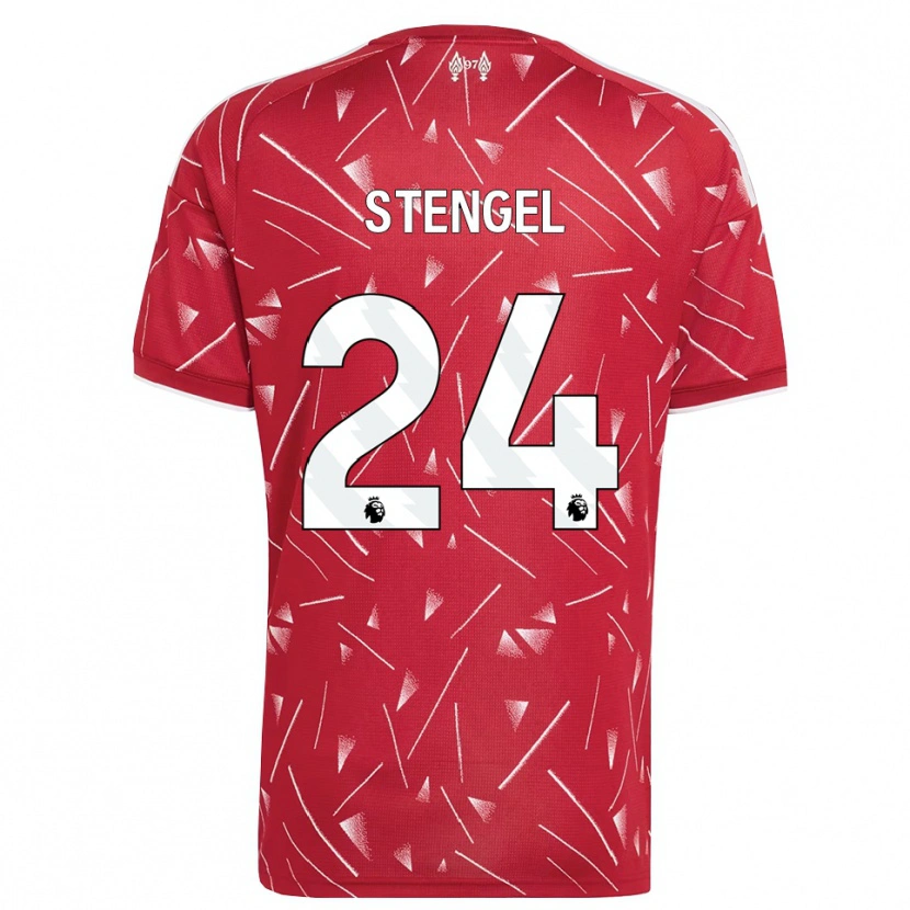 Danxen Criança Camisola Katie Stengel #24 Branco Vermelho Principal 2026/27 Camisa