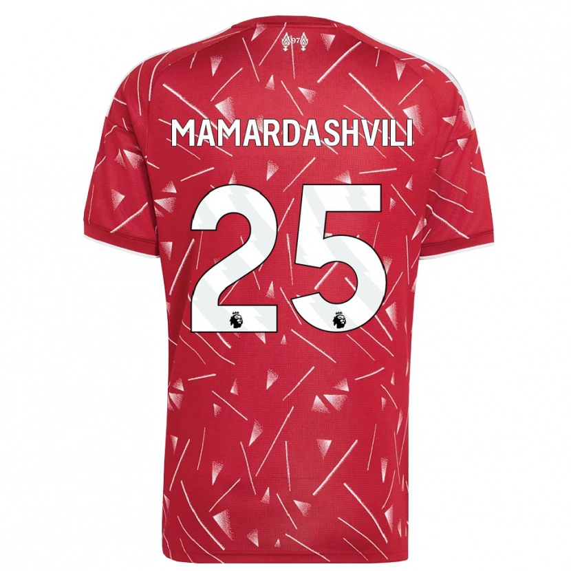 Danxen Criança Camisola Giorgi Mamardashvili #25 Branco Vermelho Principal 2026/27 Camisa