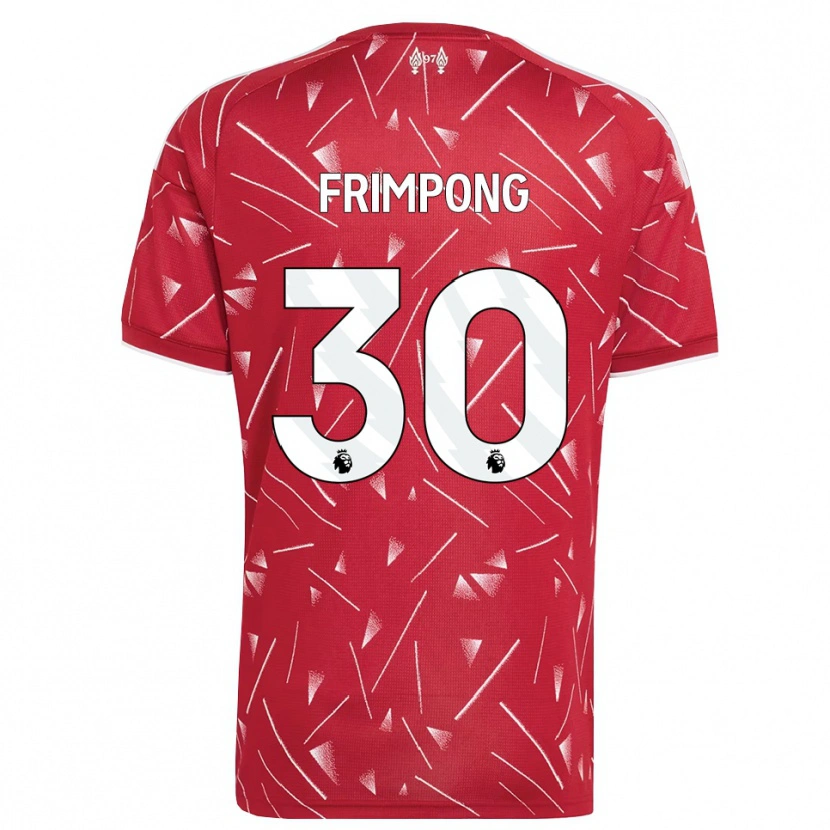 Danxen Criança Camisola Jeremie Frimpong #30 Branco Vermelho Principal 2026/27 Camisa