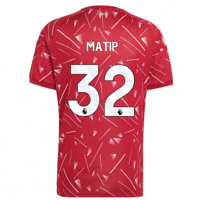 Danxen Criança Camisola Joel Matip #32 Branco Vermelho Principal 2026/27 Camisa