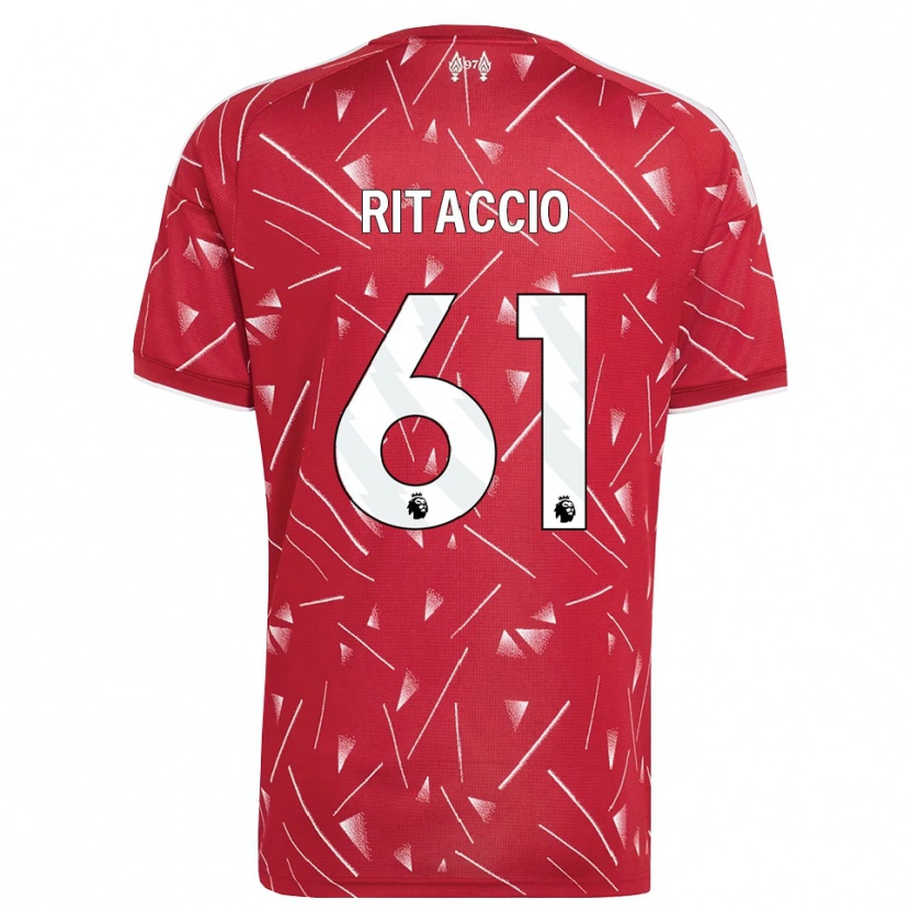 Danxen Criança Camisola Matteo Ritaccio #61 Branco Vermelho Principal 2026/27 Camisa
