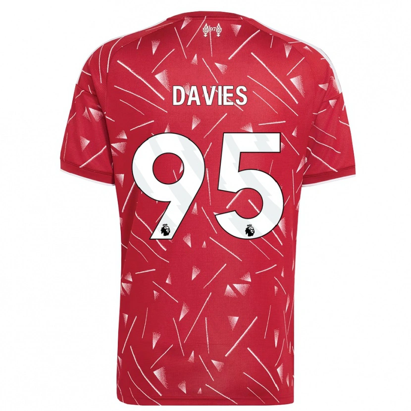 Danxen Criança Camisola Harvey Davies #95 Branco Vermelho Principal 2026/27 Camisa