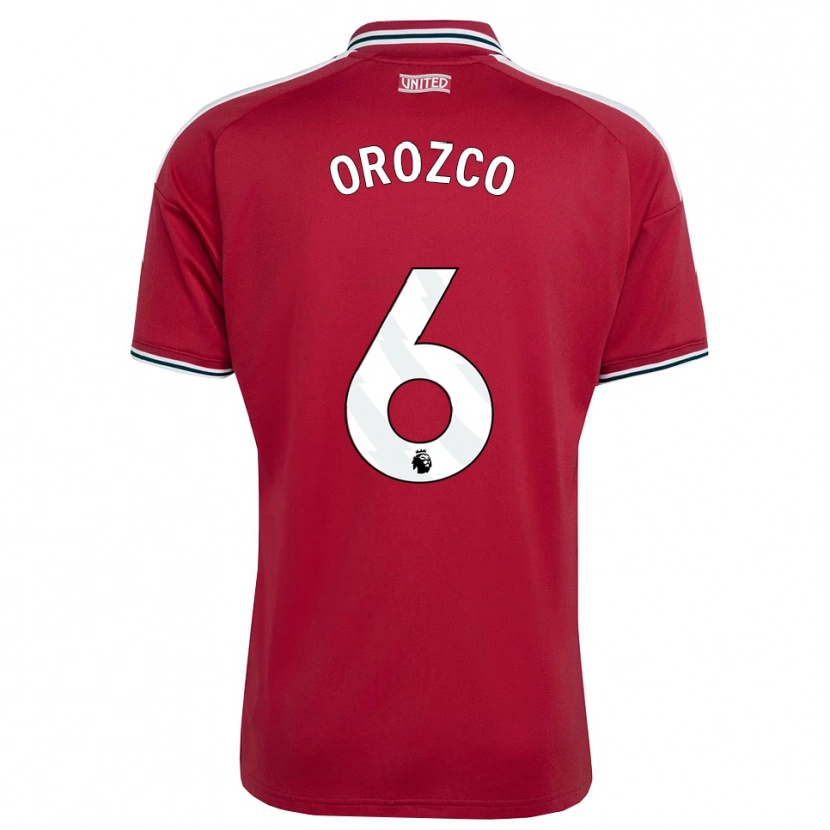 Danxen Criança Camisola Cristian Orozco #6 Vermelho Amarelo Branco Principal 2026/27 Camisa