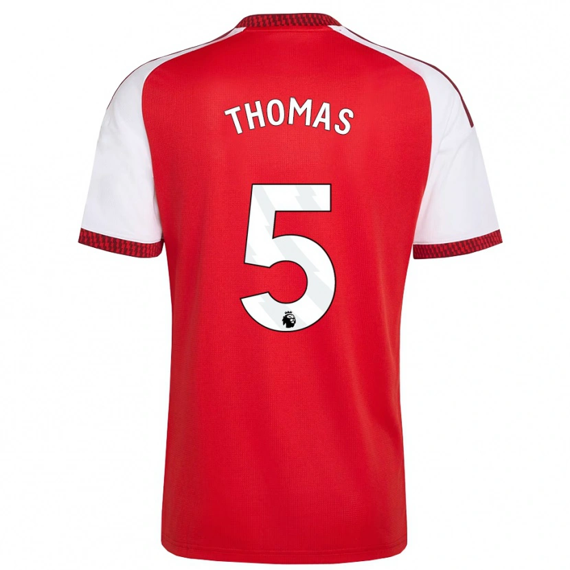 Danxen Criança Camisola Thomas Partey #5 Vermelho Branco Preto Principal 2026/27 Camisa
