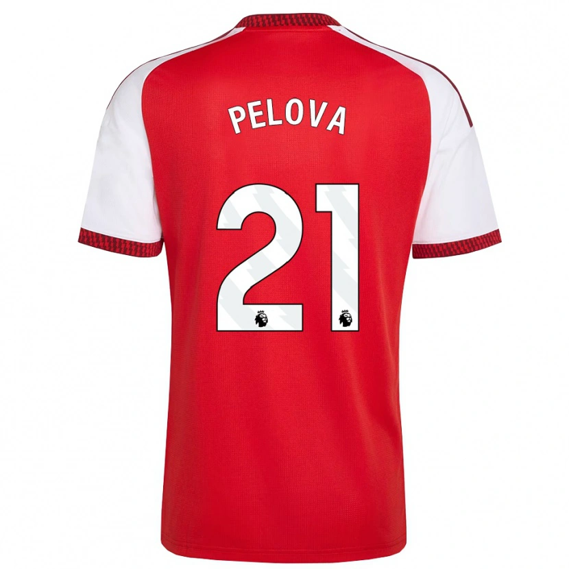 Danxen Criança Camisola Victoria Pelova #21 Vermelho Branco Preto Principal 2026/27 Camisa