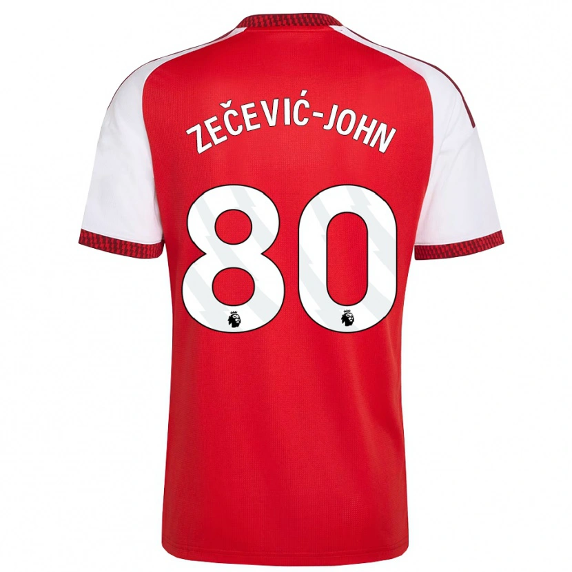 Danxen Criança Camisola Louis Zečević-John #80 Vermelho Branco Preto Principal 2026/27 Camisa