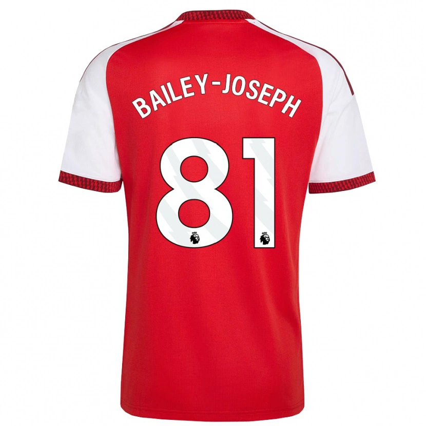Danxen Criança Camisola Brando Bailey-Joseph #81 Vermelho Branco Preto Principal 2026/27 Camisa
