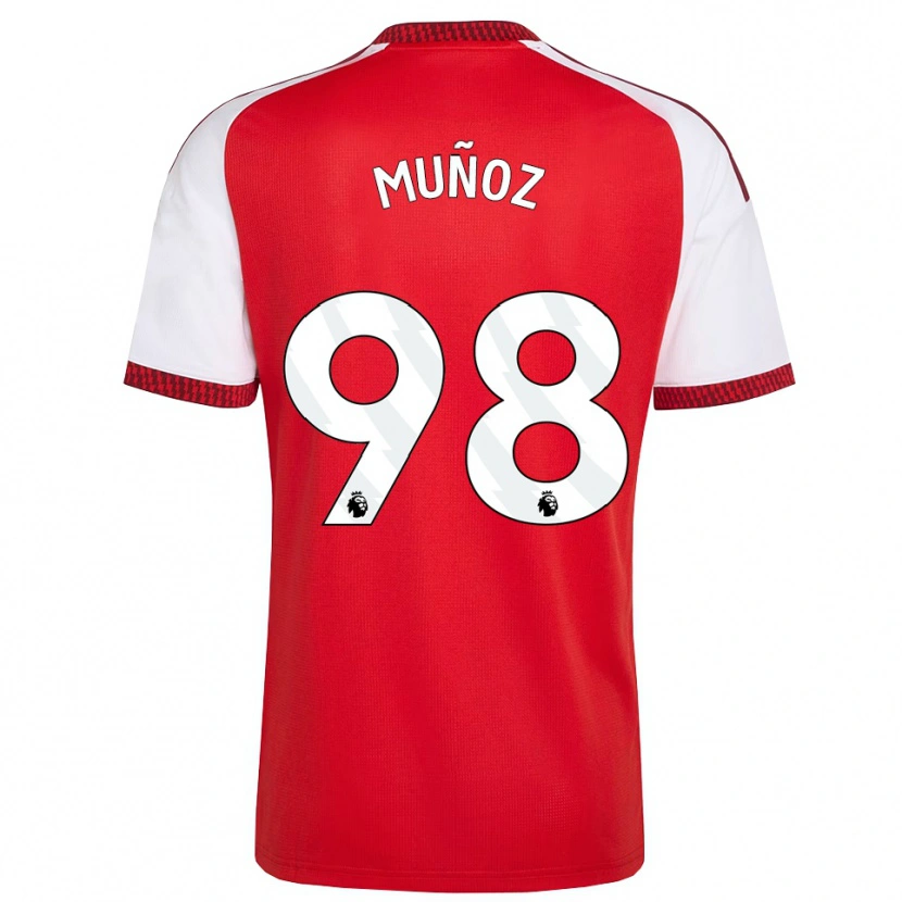 Danxen Criança Camisola Luis Muñoz #98 Vermelho Branco Preto Principal 2026/27 Camisa