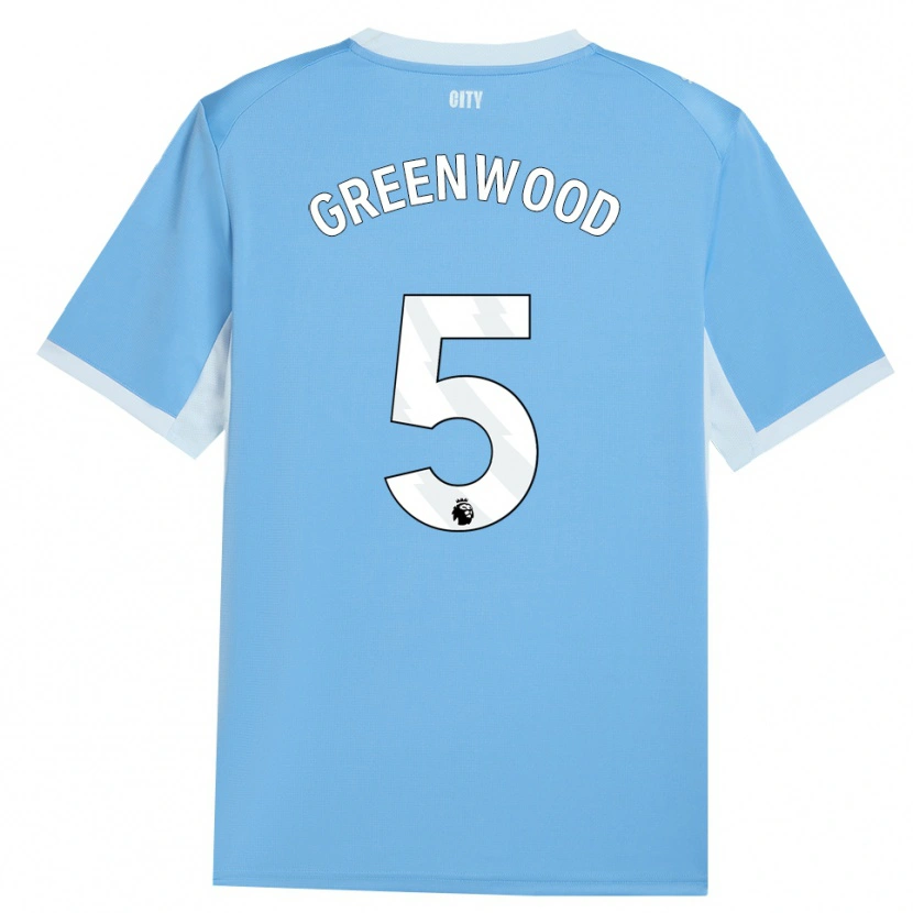 Danxen Criança Camisola Alex Greenwood #5 Lightskyblue Branco Principal 2026/27 Camisa