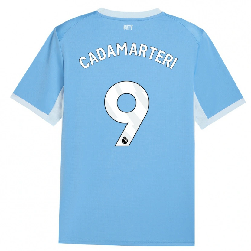 Danxen Criança Camisola Caelan Cadamarteri #9 Lightskyblue Branco Principal 2026/27 Camisa