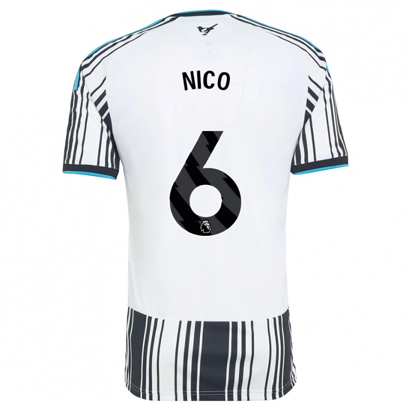 Danxen Criança Camisola Nico González #6 Skyblue Preto Branco Principal 2026/27 Camisa