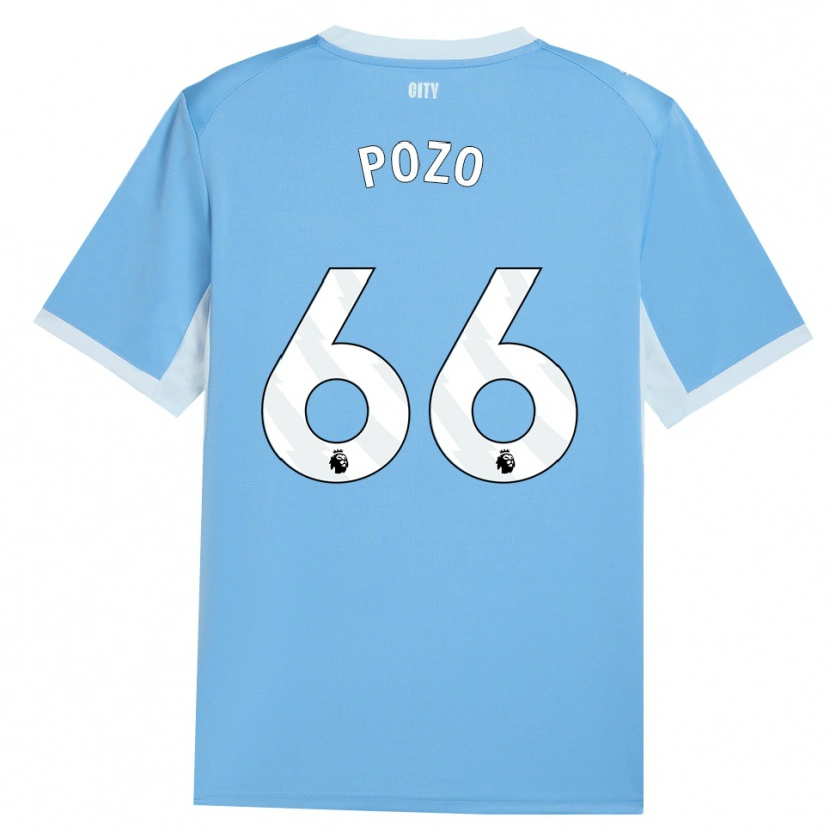 Danxen Criança Camisola Iker Pozo #66 Lightskyblue Branco Principal 2026/27 Camisa
