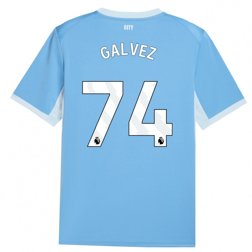 Danxen Criança Camisola Tomas Galvez #74 Lightskyblue Branco Principal 2026/27 Camisa