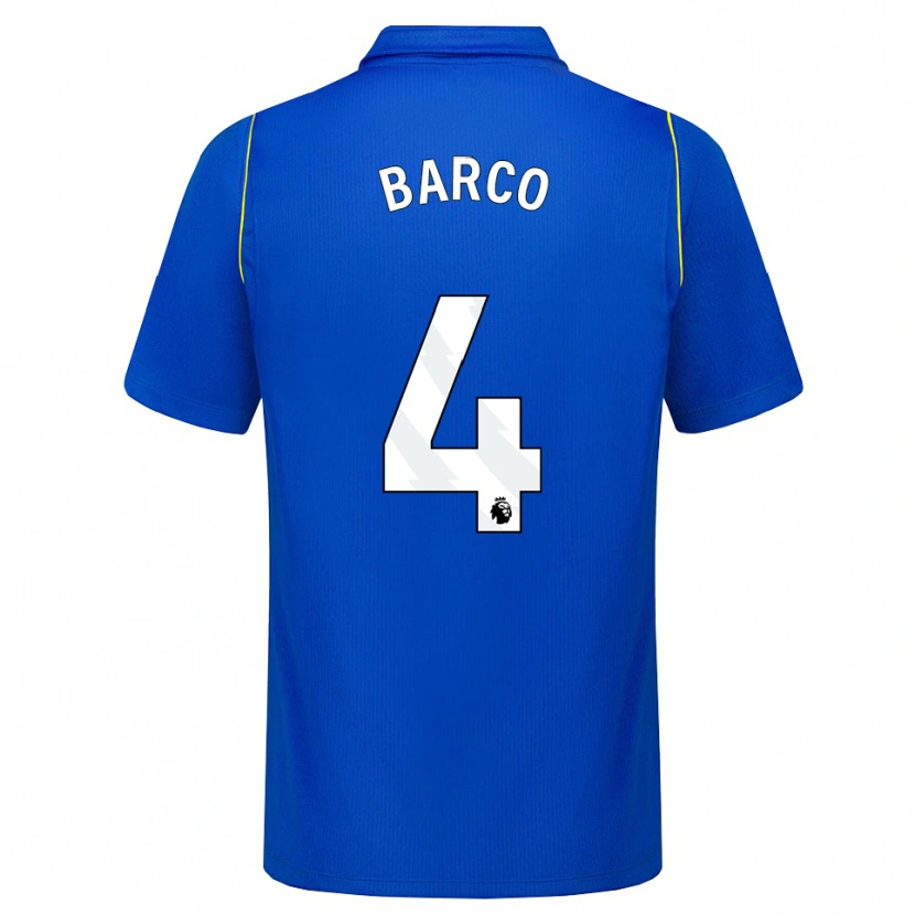 Danxen Criança Camisola Valentín Barco #4 Azul Amarelo Principal 2026/27 Camisa