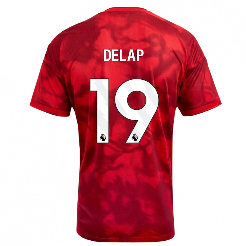 Danxen Criança Camisola Liam Delap #19 Crimson Branco Principal 2026/27 Camisa
