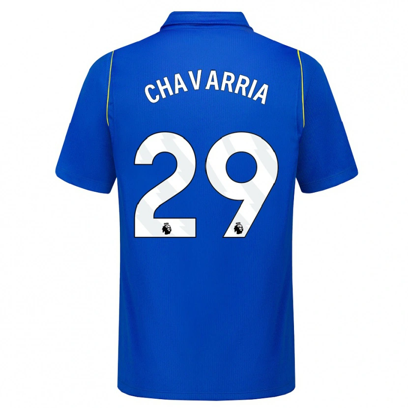 Danxen Criança Camisola Pep Chavarría #29 Azul Amarelo Principal 2026/27 Camisa