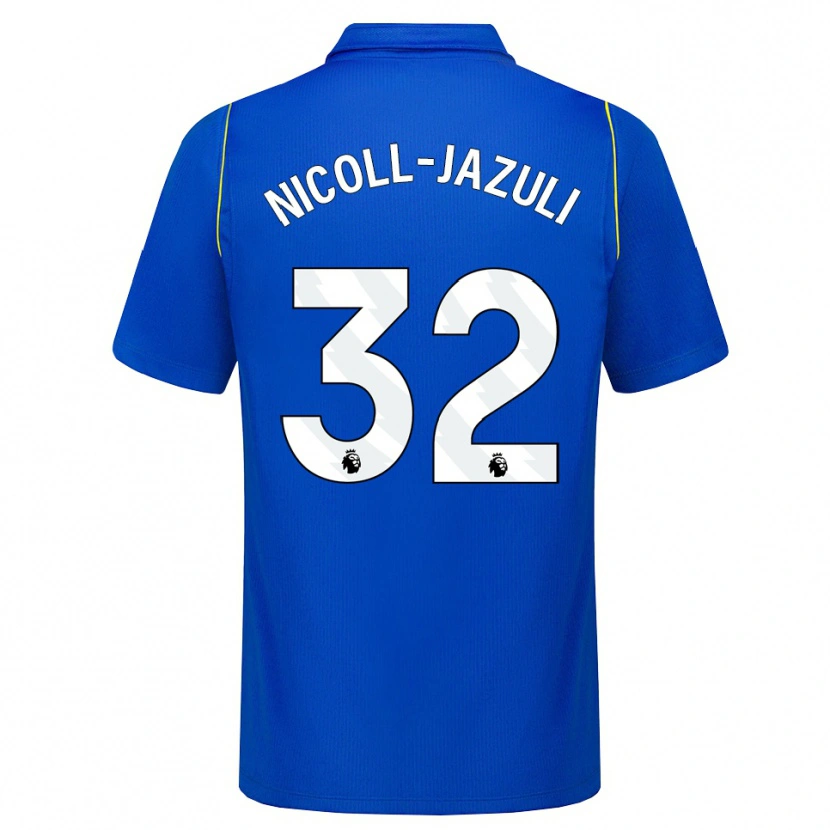 Danxen Criança Camisola Mahdi Nicoll-Jazuli #32 Azul Amarelo Principal 2026/27 Camisa