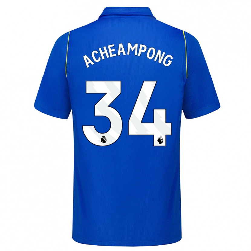 Danxen Criança Camisola Josh Acheampong #34 Azul Amarelo Principal 2026/27 Camisa