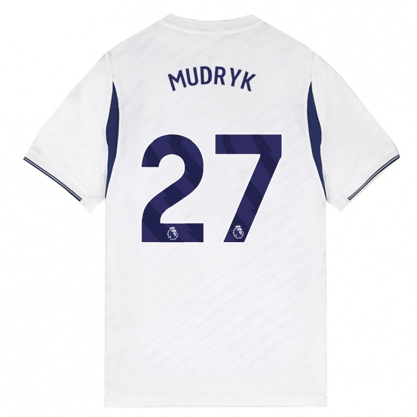 Danxen Criança Camisola Mykhaylo Mudryk #27 Branco Vermelho Roxo Principal 2026/27 Camisa