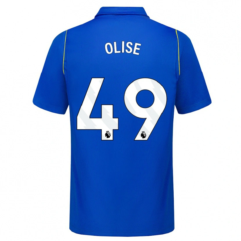 Danxen Criança Camisola Richard Olise #49 Azul Amarelo Principal 2026/27 Camisa