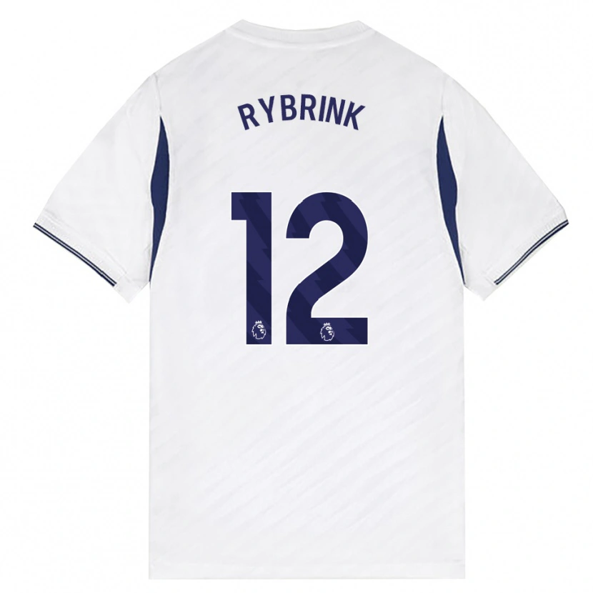 Danxen Criança Camisola Josefine Rybrink #12 Branco Vermelho Roxo Principal 2026/27 Camisa