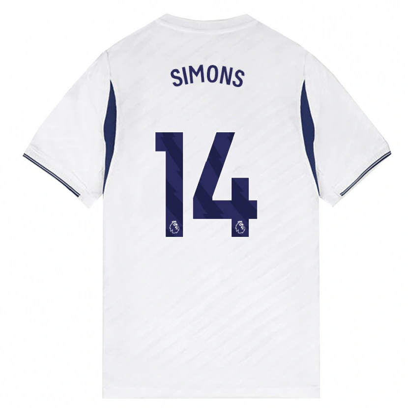 Danxen Criança Camisola Zach Simons #14 Branco Vermelho Roxo Principal 2026/27 Camisa
