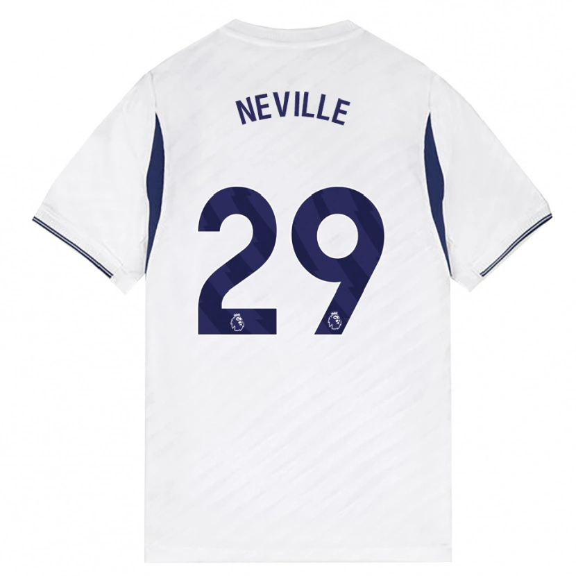 Danxen Criança Camisola Ashleigh Neville #29 Branco Vermelho Roxo Principal 2026/27 Camisa