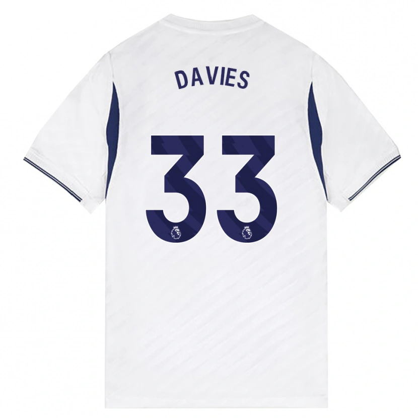 Danxen Criança Camisola Ben Davies #33 Branco Vermelho Roxo Principal 2026/27 Camisa