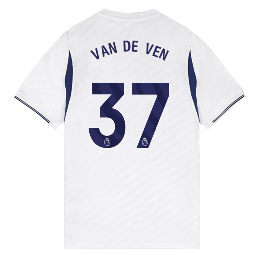 Danxen Criança Camisola Micky Van De Ven #37 Branco Vermelho Roxo Principal 2026/27 Camisa