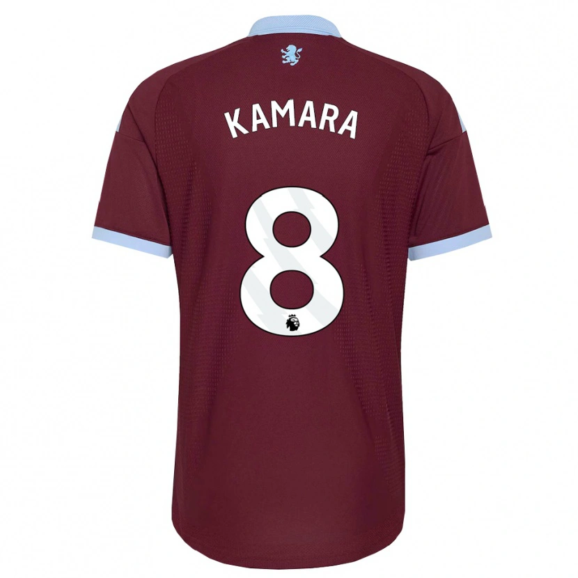 Danxen Criança Camisola Boubacar Kamara #8 Cornflowerblue Borgonha Principal 2026/27 Camisa