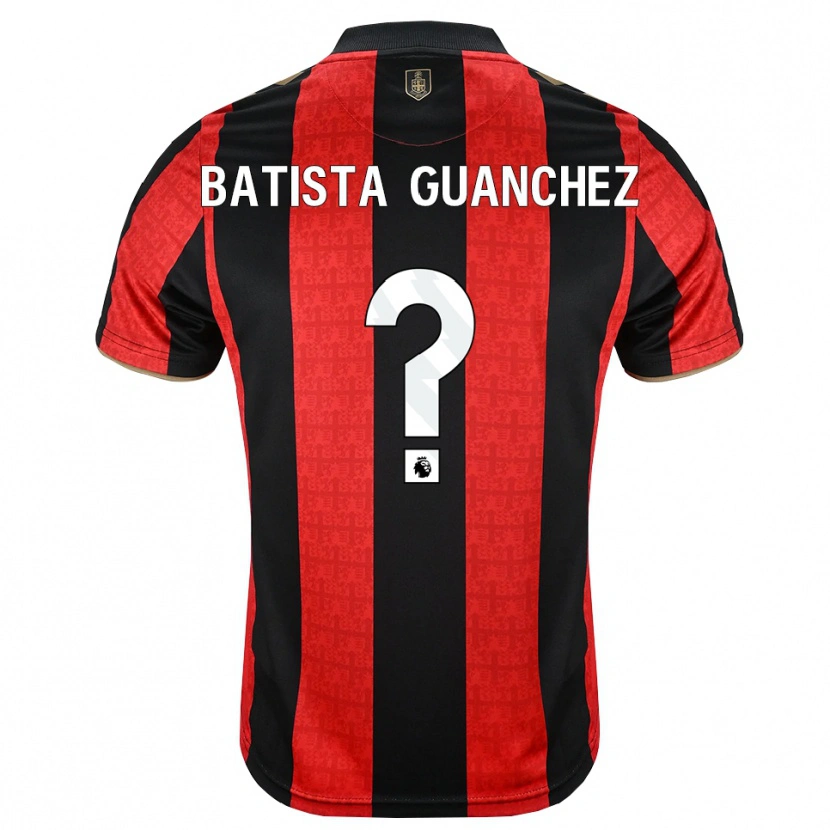 Danxen Criança Camisola Aidan Batista Guanchez #0 Goldenrod Vermelho Preto Principal 2026/27 Camisa