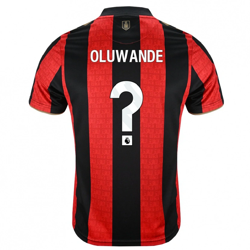 Danxen Criança Camisola Adrian Oluwande #0 Goldenrod Vermelho Preto Principal 2026/27 Camisa
