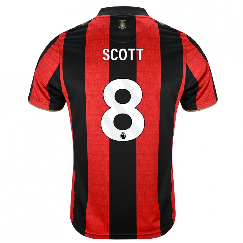 Danxen Criança Camisola Alex Scott #8 Goldenrod Vermelho Preto Principal 2026/27 Camisa