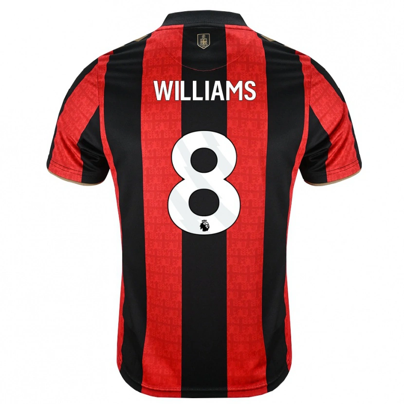 Danxen Criança Camisola Phoebe Williams #8 Goldenrod Vermelho Preto Principal 2026/27 Camisa