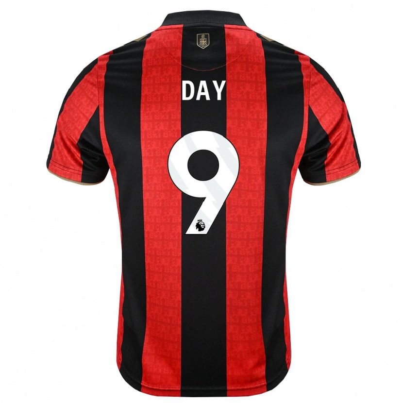 Danxen Criança Camisola Jonny Day #9 Goldenrod Vermelho Preto Principal 2026/27 Camisa