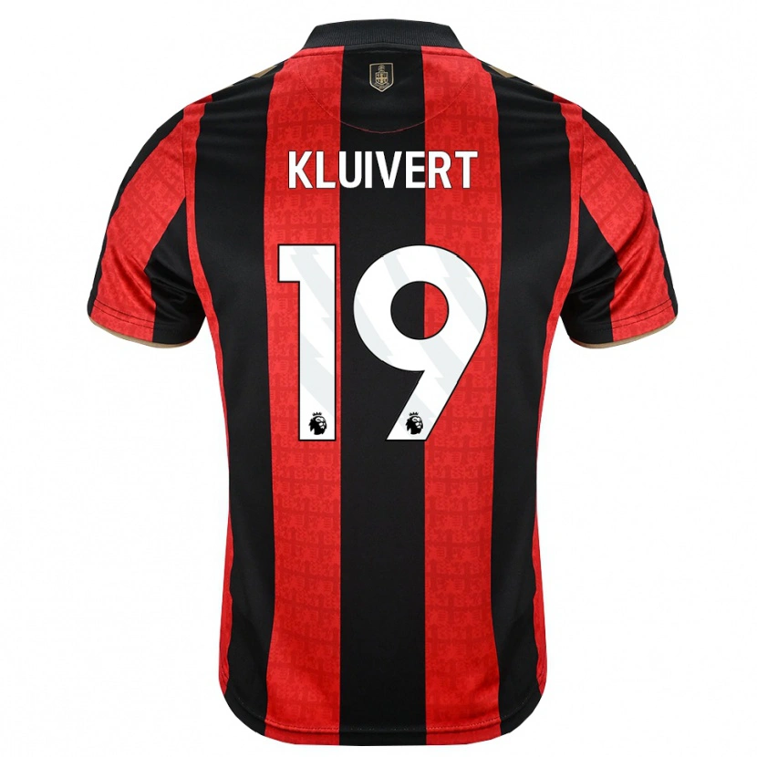 Danxen Criança Camisola Justin Kluivert #19 Goldenrod Vermelho Preto Principal 2026/27 Camisa