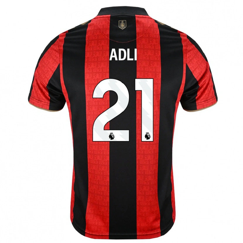 Danxen Criança Camisola Amine Adli #21 Goldenrod Vermelho Preto Principal 2026/27 Camisa