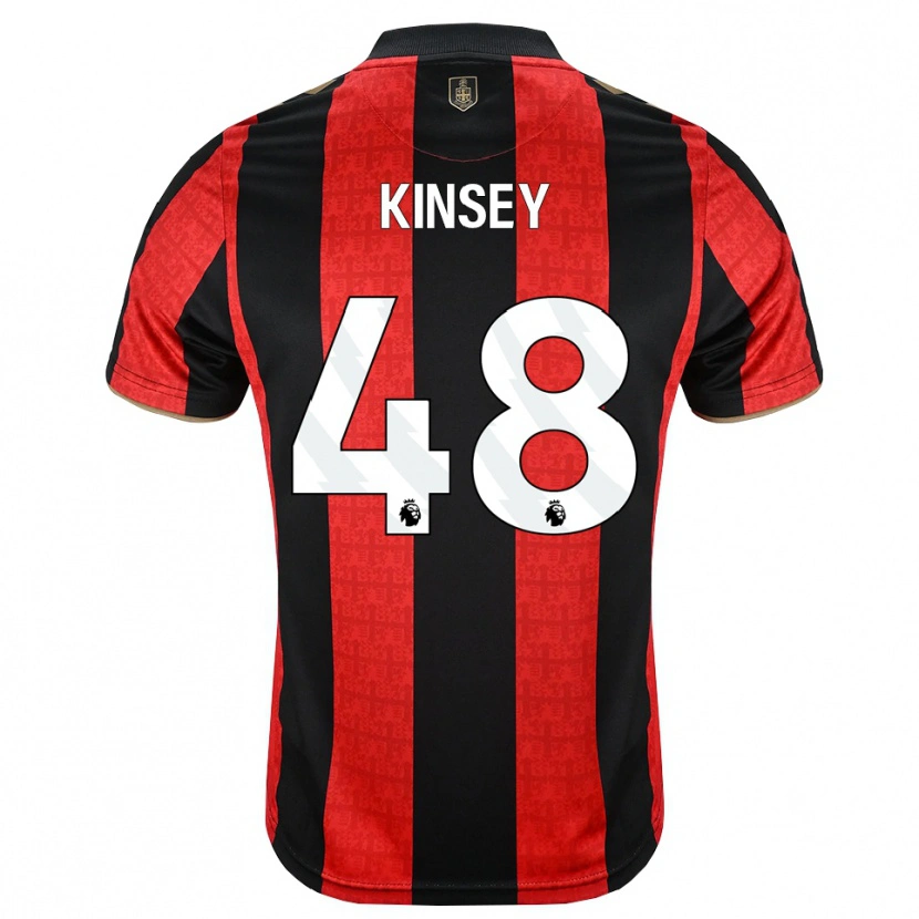 Danxen Criança Camisola Max Kinsey #48 Goldenrod Vermelho Preto Principal 2026/27 Camisa