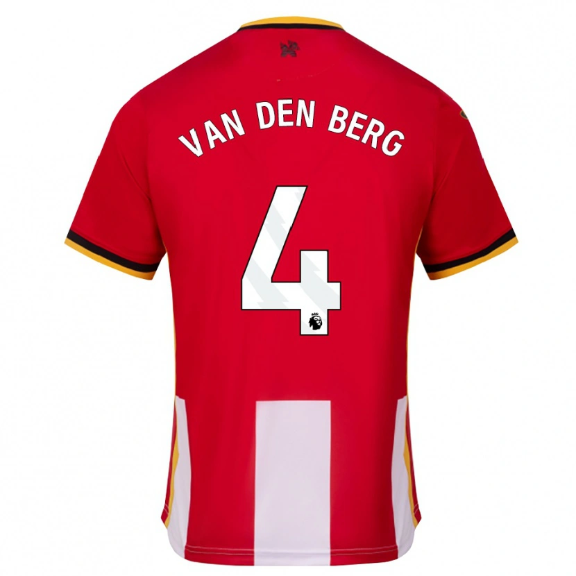 Danxen Criança Camisola Sepp Van Den Berg #4 Amarelo Preto Vermelho Principal 2026/27 Camisa